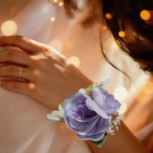 Pulsera peonias lila