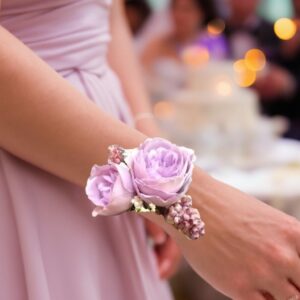 Pulsera de Peonias Lilas