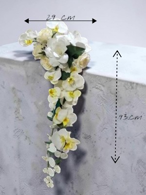 Ramo de Novia Alargado de Orquídeas - Imagen 3